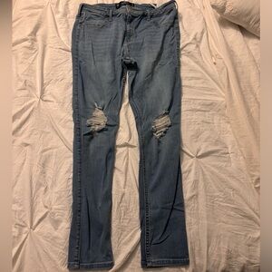 Hollister Light Blue Ripped Skinny Jeans